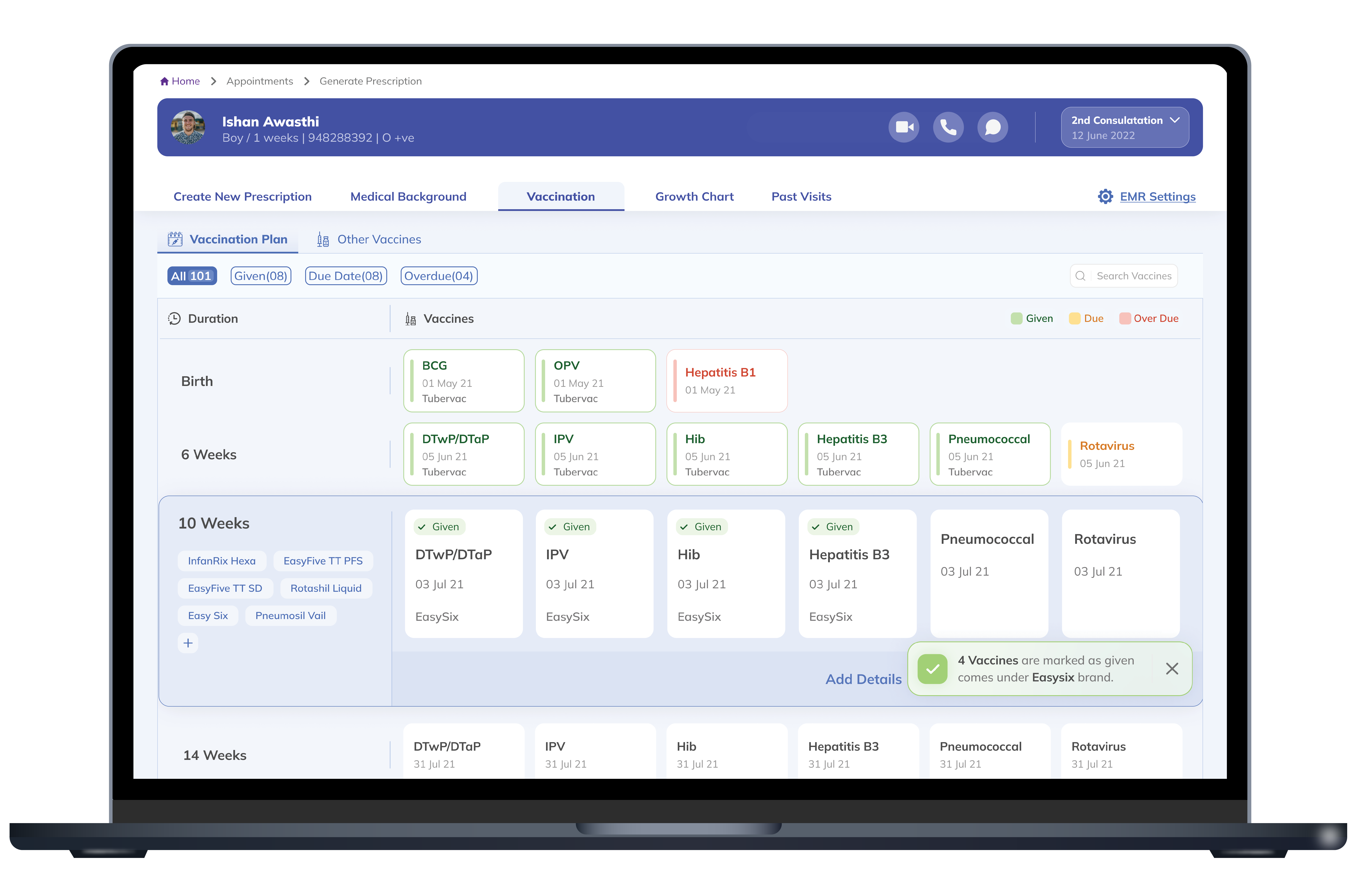 Insurance app interface preview